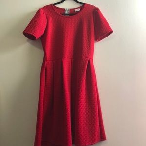 Lularoe Amelia Dress Red NWOT